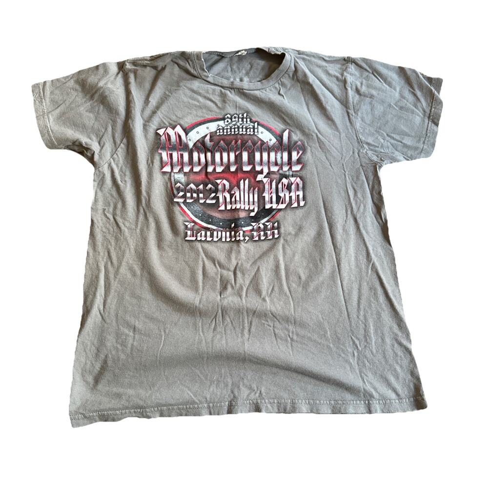 Laconia 2012 Motorcycle Rally Mens Large Shirt Biker Race Front Back Graphic